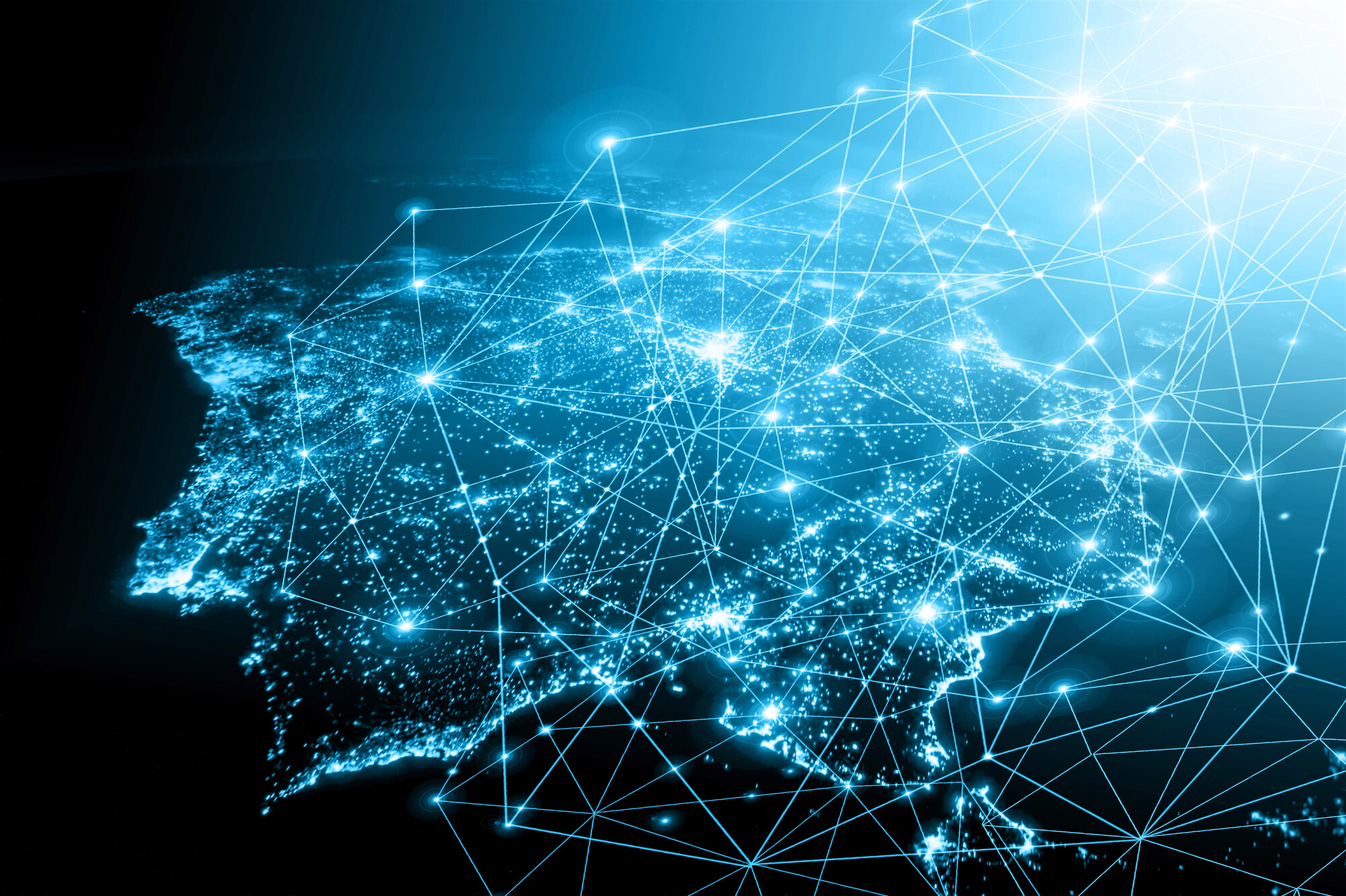 Global business connections representing virtual network services