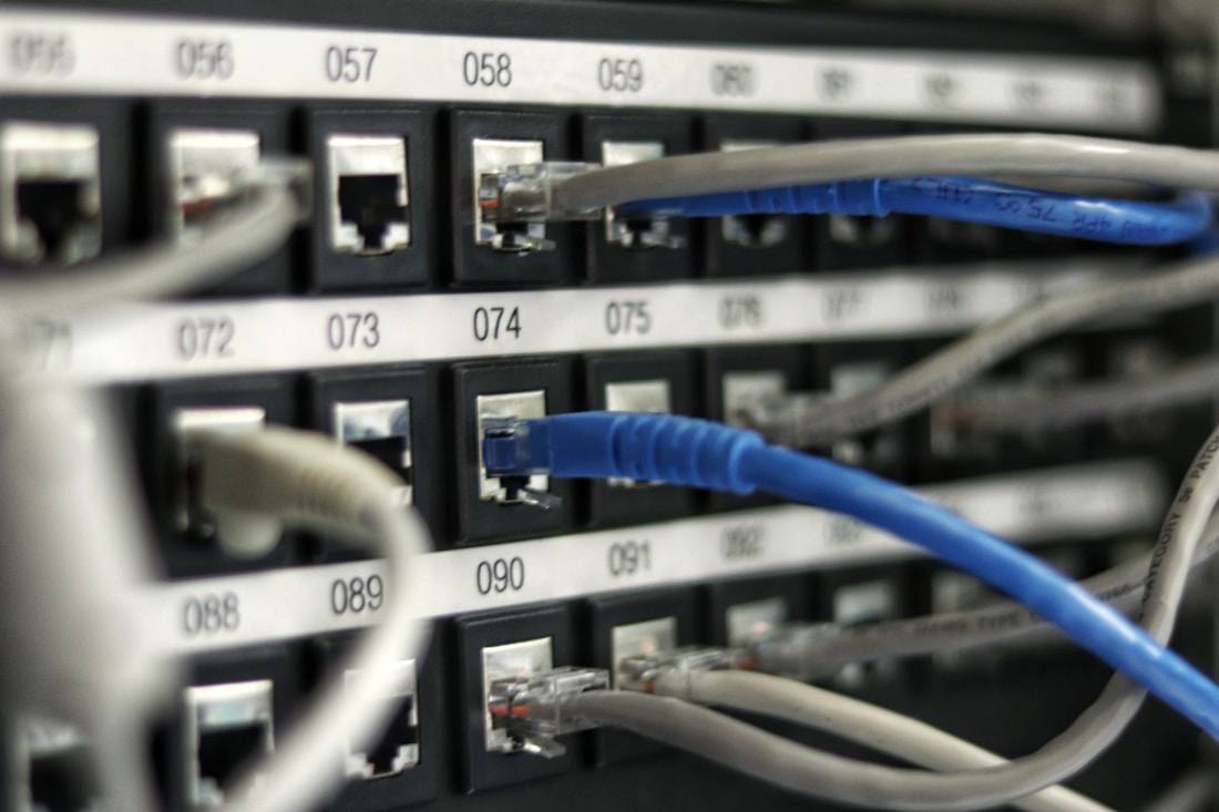 Network cabinet wiring detail