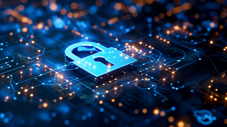 Digital padlock representing consistent data masking