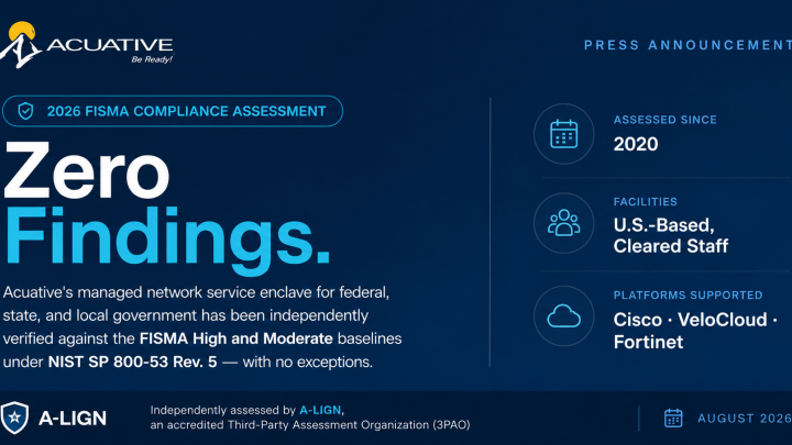 Acuative Completes 2026 Annual FISMA Compliance Assessment with Zero Findings